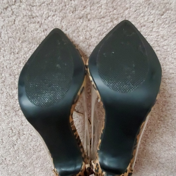 Leopard Print See Through Heel - Picture 3 of 4